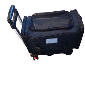Black Rolling Pet Travel Bag / Pet Carrier